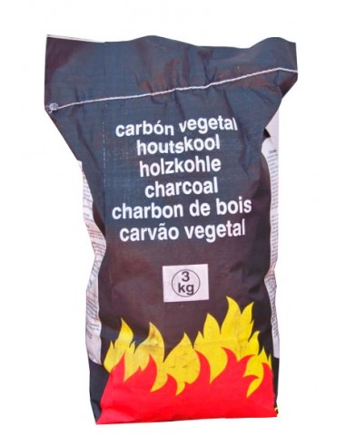 Carbón vegetal 5 bolsas de 3 Kg